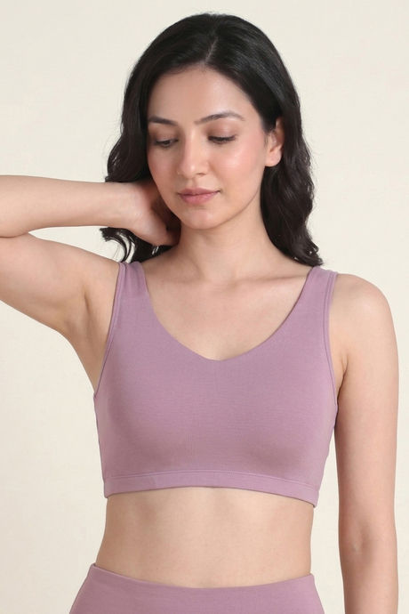 Zivame Double Layered Non Wired Full Coverage Bralette - Mauve Shadows — image 5